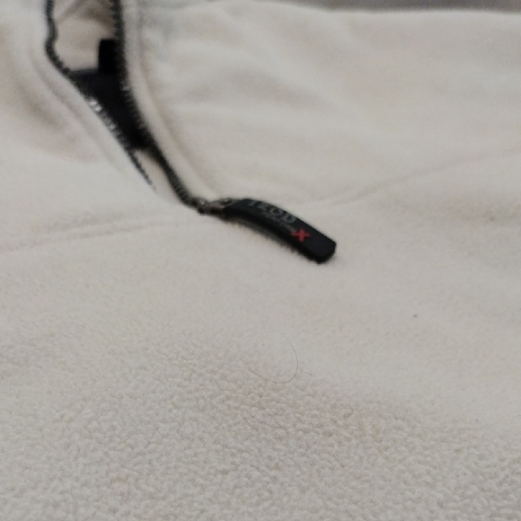 Izod Cream and Black Zip-Up Sweater - Picture 16 of 17